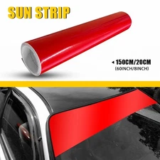 60"x8" Windshield Shade Sun Visor Strip Tint Film Vinyl Sticker Decal Red