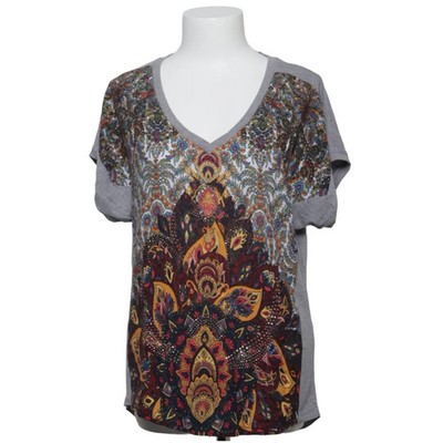 Desigual, Top, Größe: XL, Grau/Mehrfarbig, Print, Damen #Bpk