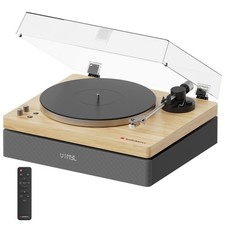 Vinyl Record Player, 120W All-in-one Turntable with 2.1 Channel Built-in Spea...