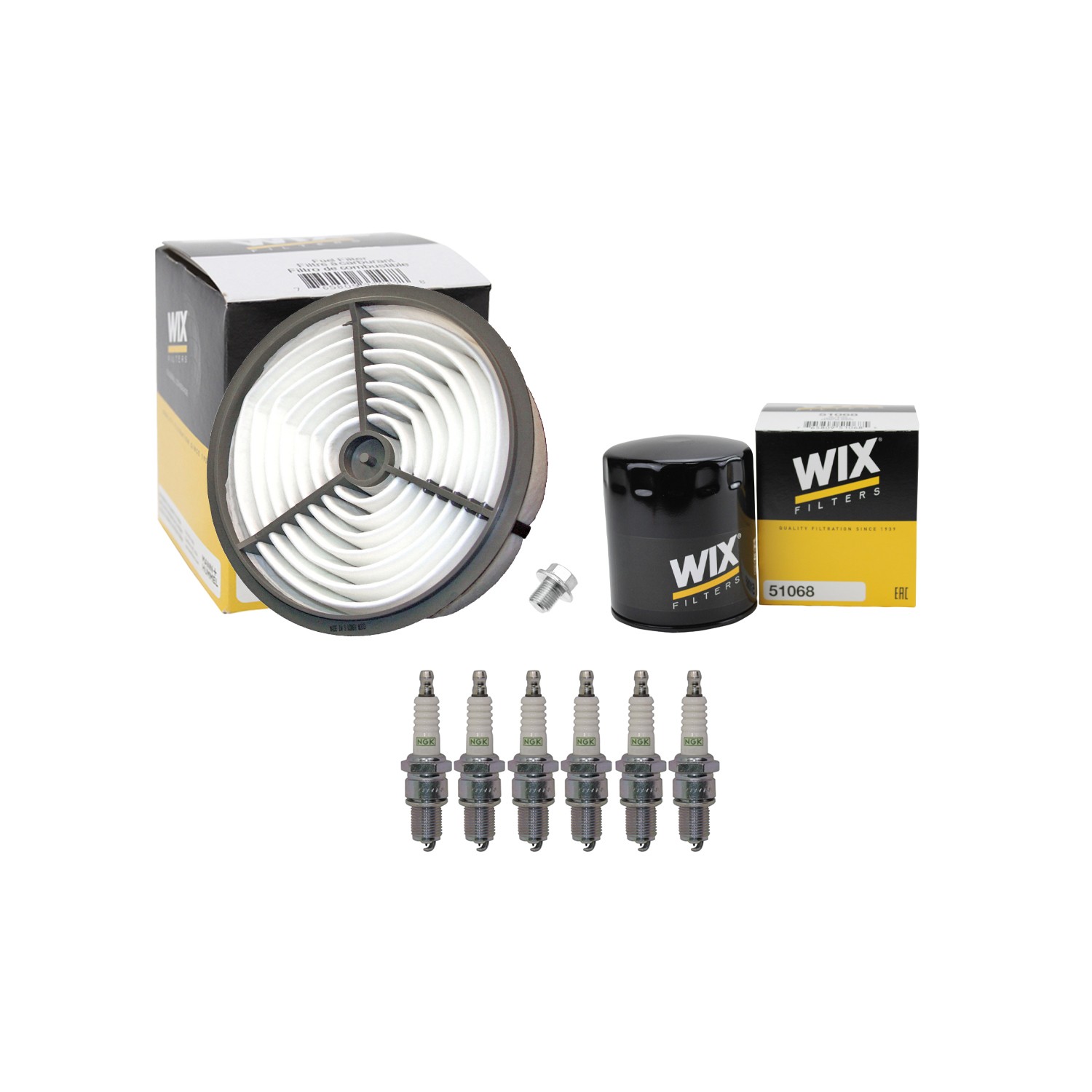 Wix Engine Air Oil Filters  NGK 6 Spark Plugs Kit for Toyota Supra 3.0 L6 7M-GE