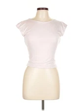 Assorted Brands Women Ivory Sleeveless T-Shirt L