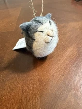 CWI Gifts Christmas Felted Cat Ornament with Red Hat – Holiday Tree Decoration