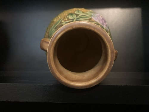 Roseville Wisteria Blue 1933 Vintage Arts and Crafts Pottery Ceramic Vase 631-6 - Picture 8 of 10
