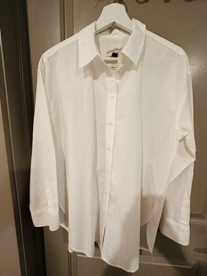 universal thread white small shirt button down long sleeve oversized pre owned