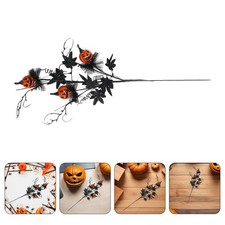 Artificial Pumpkin Stem Halloween Centerpieces Black Fakeflowers