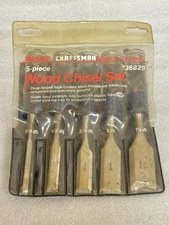 Vintage Sears Craftsman 36829 Wood Chisel Set 5-Piece Made In USA 1/4” - 1-1/4”
