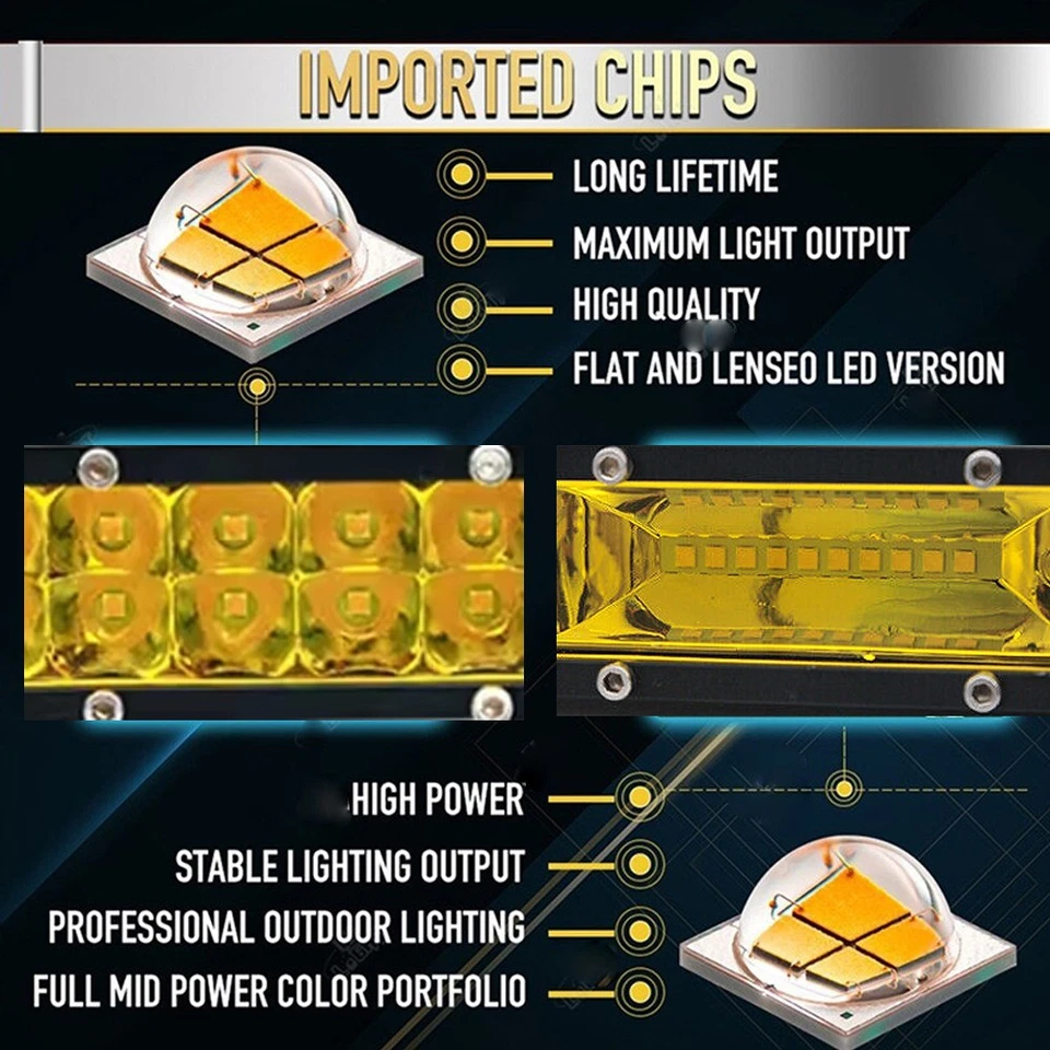 32inch Slim LED Light Bar Spot Flood Combo Off Road SUV ATV Marine Pickup 34'' - Image 2 of 4