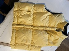 Vintage Gap Women's M Warmest Line Down Puffer Vest Butter Yellow Cozy Fits