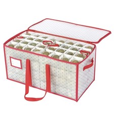 Plastic Christmas Ornament Storage Box with Trays,Customizable Dividers, Dust...