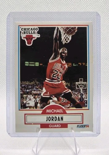 1990-91 Fleer - Michael Jordan #26 Black Line Above Biographical Information