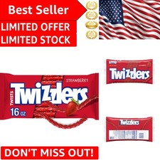 Twists Strawberry Flavored Chewy Licorice Candy Bag - 16oz Treat for All