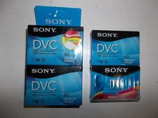 Sony DVC Digital Video Cassette Premium 60 LP:90 Mini DV Lot of 6 NEW & SEALED