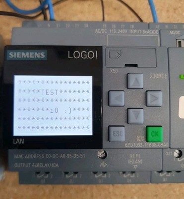 1x Siemens LOGO 230RCE 8.2 6ED1 052-1FB08-0BA0 Kleinsteuerung SPS  gebraucht