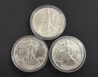 1986-1987-1988 American Eagle BU Silver $1 Dollar Lot Of 3 BU (In capsules)