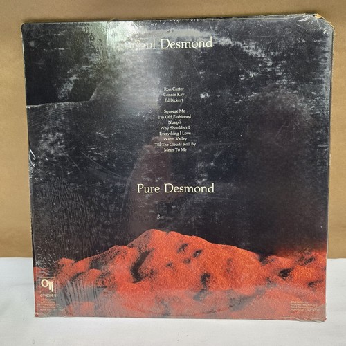 SEALED! Vintage 1975 Paul Desmond "Pure Desmond" LP- CTI Records (6059 S1) MINT! - Picture 5 of 5