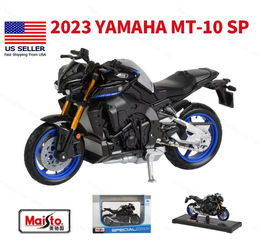 YAMAHA MT-10 SP HYPERNAKED MOTORCYCLE MODEL 1:18 RARE BIKE MAISTO REPLICA GIFT