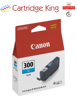Canon PFI-300C Cyan Printer Ink Cartridge - 4194C001