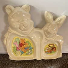 Vintage Disney Winnie The Pooh Divided Child's Plate Tray Piglet Tigger Plastic
