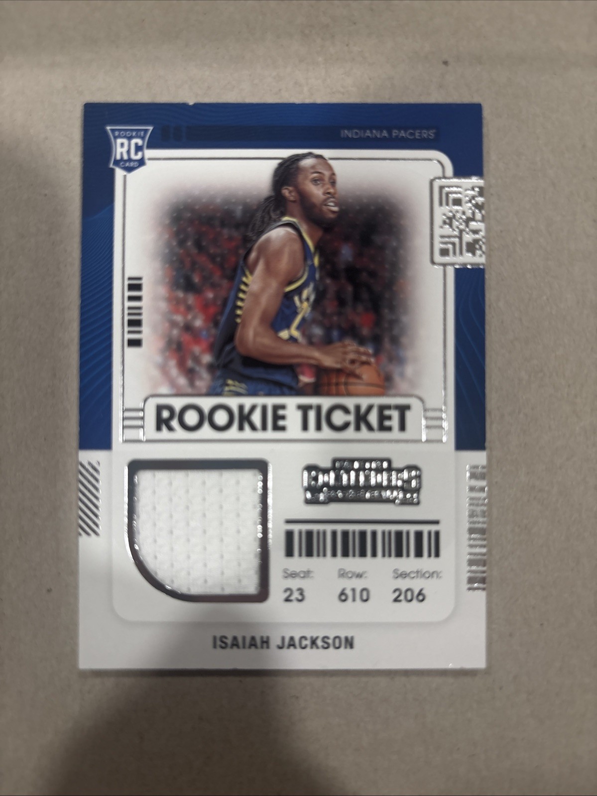 Isaiah Jackson 2021-22 Panini Contenders #RTS-IJA Rookie Ticket Swatches (RC)