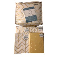 Yellow Stork Style, Modern Nursery Set 10 Piece Quilt Sheets crib skirt