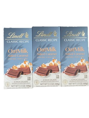Lindt Classic Recipe Oat Milk Salted Caramel 3X Chocolate 3.5 oz Non Dairy