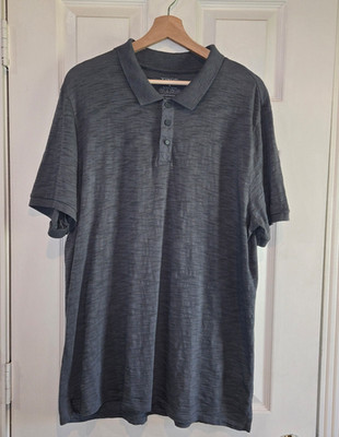 Vince Men's Gray Polo Shirt  100% Cotton |Size XL  Modern Minimalist Golf