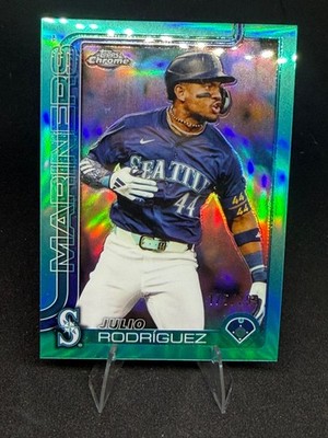 2025 Topps Chrome #261 Julio Rodríguez Teal Refractors #/299