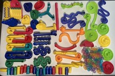 HUGE USED Mixed Lot x110 Marble Run Pieces Various Brands SEE PIC