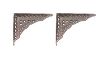 2 Antique Style Shelf Brace Wall Bracket Cast Iron Brackets Small 5" X 4"