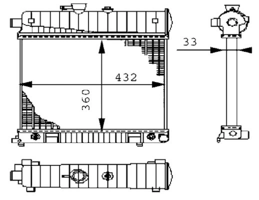 RADIATOR ENGINE COOLING CR 2207 000S FOR MERCEDES-BENZ C-CLASS/Break/T-Model - Image 2 of 4