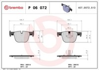 Brembo P 06 072 Bremsbelagsatz, Scheibenbremse FüR BMW