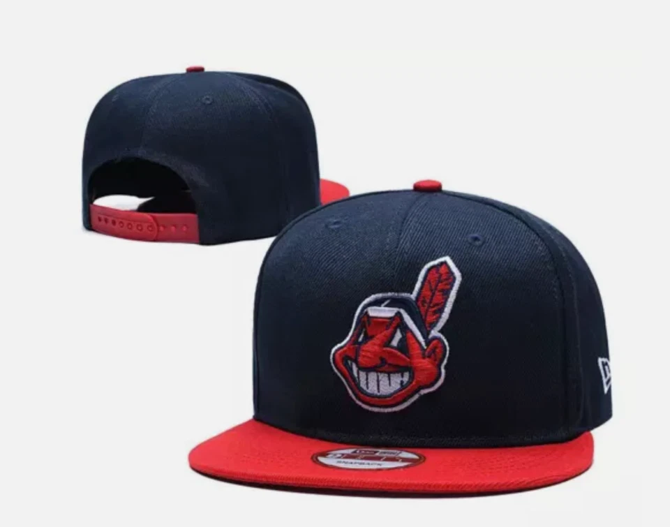 Cleveland Indians Wahoo Sombrero Ajustable Snapback Gorra de Béisbol Sombrero Deportivo, Especial Foto 2 de 3