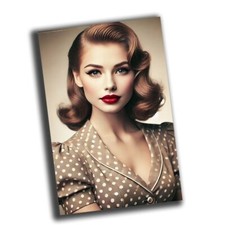 nice vintage woman retro WW2 Photo Glossy 4 6 in B49
