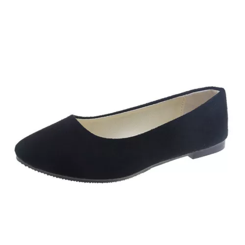 DamenFlachpumpen Wildleder Ballett Ballerina Braut Schuhe Sandalen Größe Slip On - Bild 20 von 104
