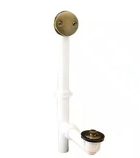 JONES Lift and Turn 1-1/2 in Walled PVC Tubular 2-hole Waste Overflow Tub Drain