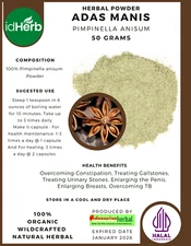 50-500 g Pimpinella Anisum Herbal Powder Pure & Natural Herbs 600mg Organic