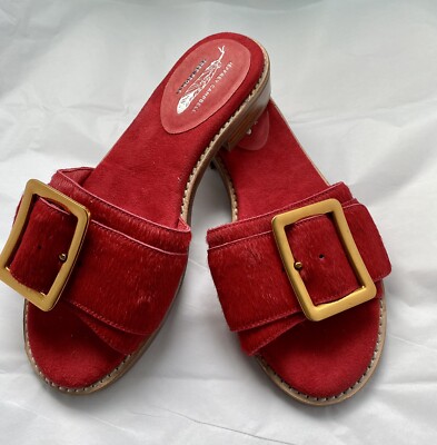 Jeffery Campbell X Free People Drew Sandal Slide Summer Red Leather Shoe $160