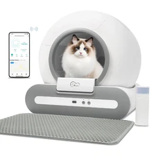 DOEL Self Cleaning Cat Litter Box Automatic  65L APP Control w/ Trash Bags & Mat