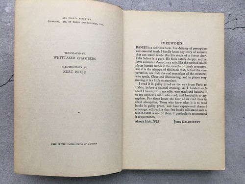 Bambi Thrushwood Books Hardcover Book by Felix Salten 1929 - Picture 7 of 13