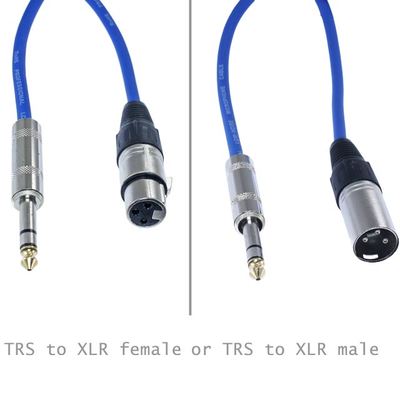 1/4 TRS to XLR MALE FEMALE shielded balanced pro audio PA patch cable mic cord