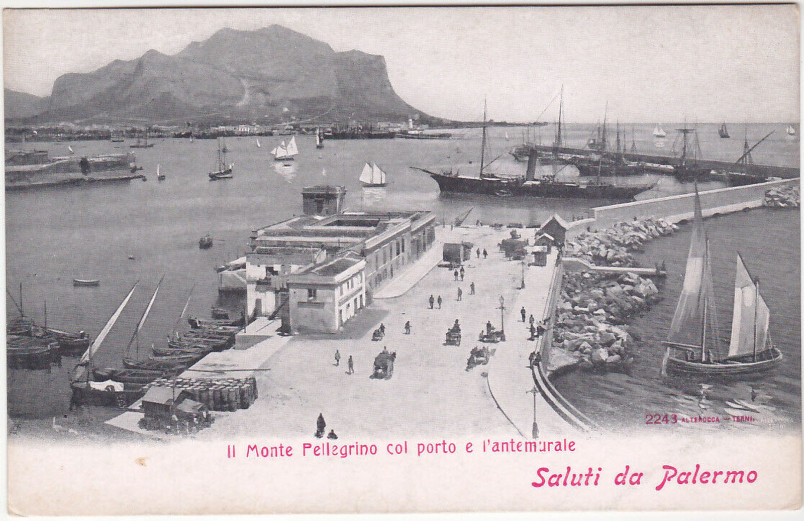 PALERMO - IL MONTE PELLEGRINO COL PORTO E L'ANTIMURALE -33070-