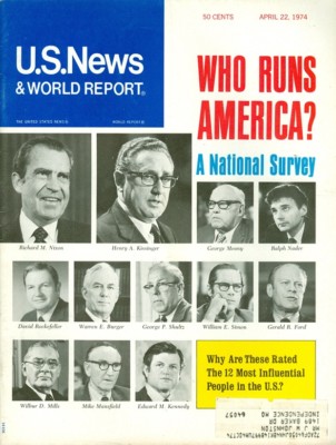 1974 U.S. News & World Report: Who Runs America 12 Most Influential People in US