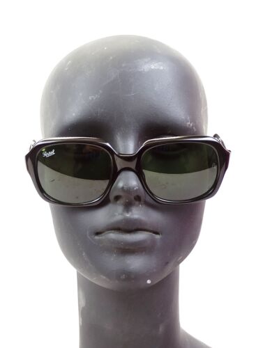 Rare Persol 50s Square Sunglasses Italy Genuine Outdoors Men 58106 Patent 53-73 - Picture 3 of 20