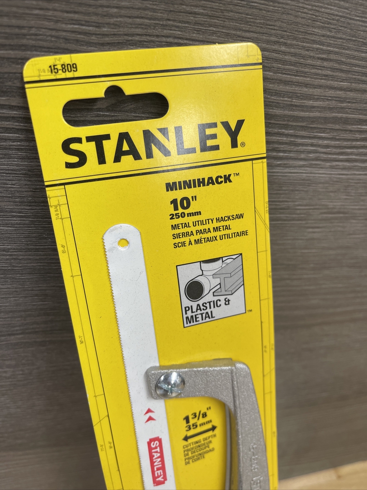 Stanley Mini Hacksaw, Metal Frame, 10-In. 15-809 Brand New