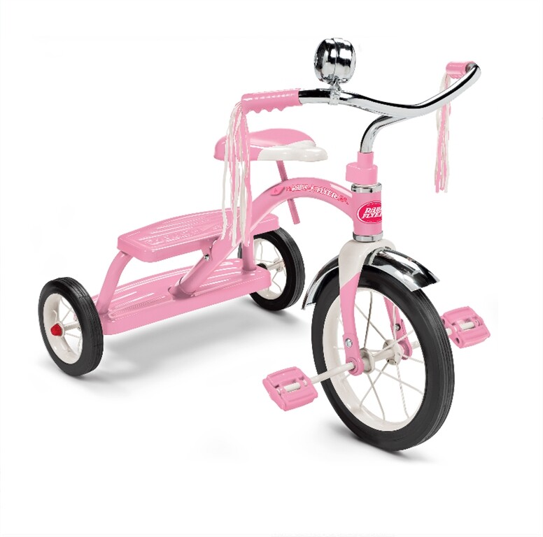 Radio Flyer Tricycle Classic Retro Dual Deck Red or Pink 12 Radio Flyer Tricycle Classic Retro Dual Deck Red or Pink 12