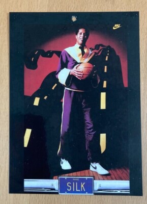NIKE VINTEGE POSTER MOONRUNNER サイン入り　希少。 1983-85 VERY RARE MINI POSTER GLOSSY NIKE SILK/JAMAAL WILKES