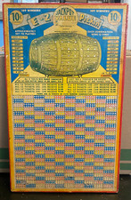 Large 10 Cent E-Z Pickin' Punch Board Without Key - Approx. 18" x 11"