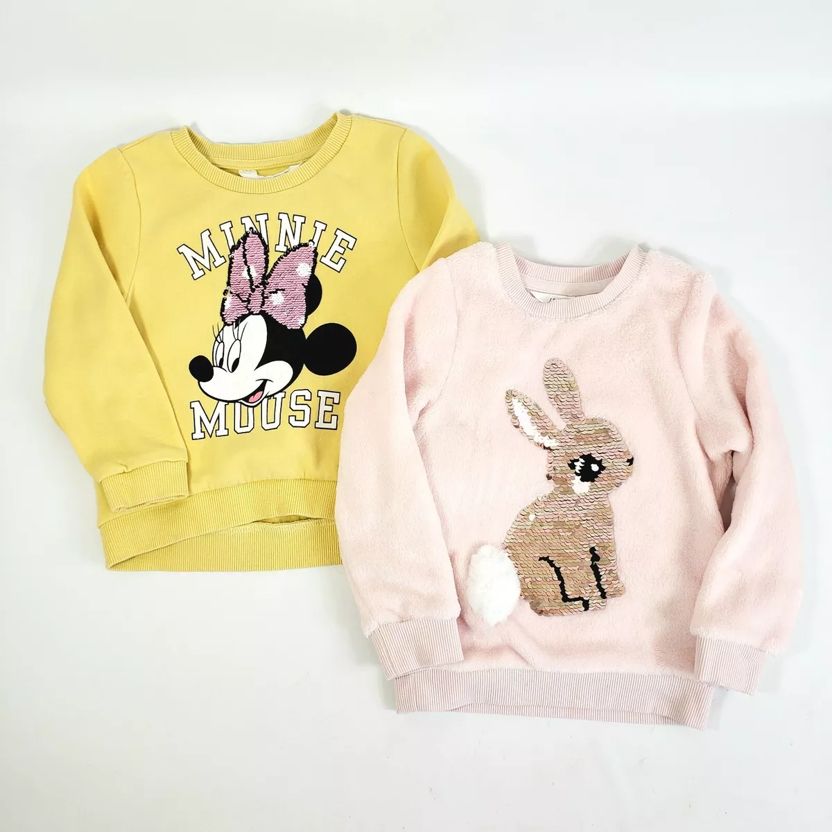 Lot Of 2 H M Girls US 3 4 Y Sweaters Minnie Mouse And Bunny eBay