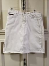 Womens White demin Jean skirt