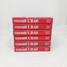 Sealed Maxell UR 60 Cassette Tape-Position IEC Type I-Normal Bias-Lot Of 6